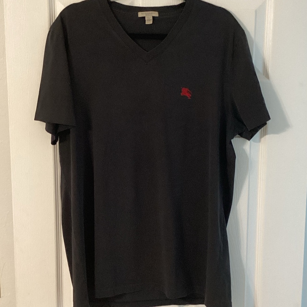 Burberry Black V-Neck Tee